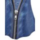 thumbnail image 4 of Camiseta de Talla Extra Denim de Estampado 3D con Cuello en V Rosegal  Mangas largas de talla grande, 4 of 5