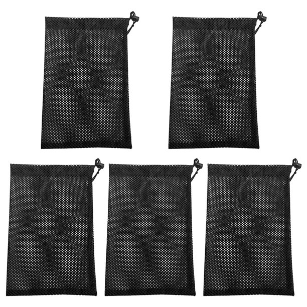HOMEMAXS 5Pcs Golfs Balls Mesh Bag Sports Balls Storage Bag Portable
