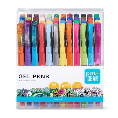 Pen+Gear Retractable Gel Pens, Assorted Colors, 24 Count 