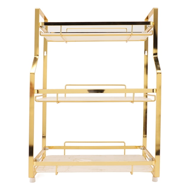 Spice Rack Organizer, Easy To Clean Bathroom Storage Shelf For Bedroom 3 Tier
