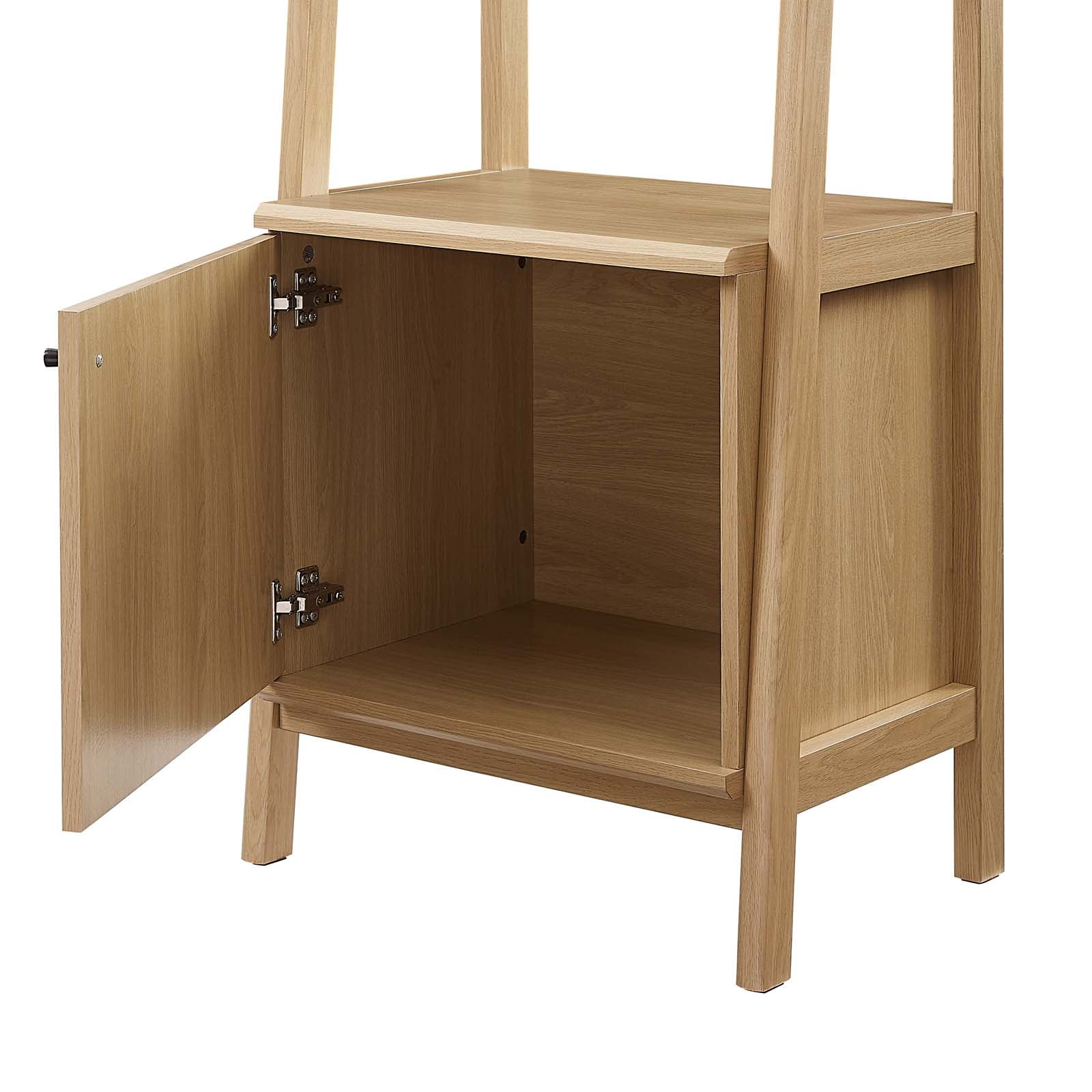 Modway Bixby 20.5" Particleboard and MDF Wood Bookshelf in Oak