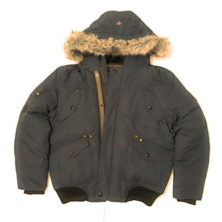 Point Zero Mens Down Coat - Minus 20 Degree Rating!!!! (Navy Blue,