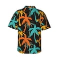 thumbnail image 3 of Balery Palm Trees Print Men's Hawaiian Shirts Short Sleeve Beach Shirt Relaxed Fit Vacation Button Down Shirts-X-Large, 3 of 9
