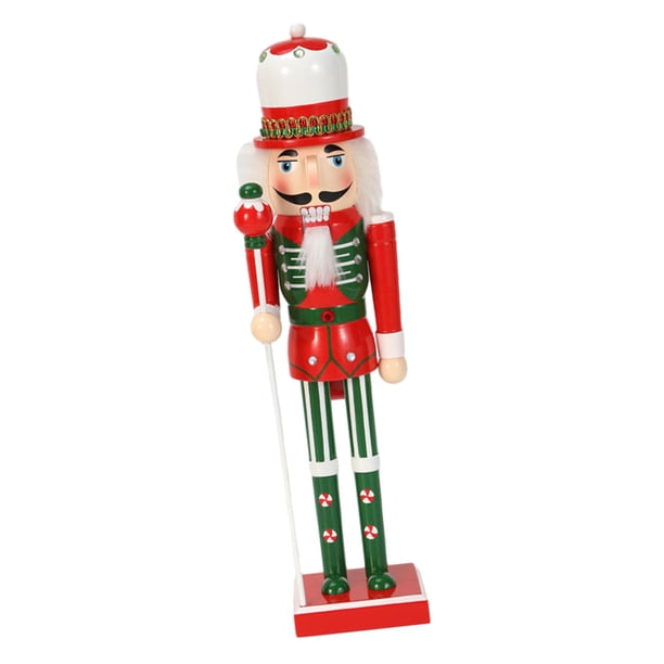 Adorno navideño de cascanueces, decoración de mesa, figura, estatua, cascanueces de madera A