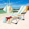 thumbnail image 5 of Fwttom Lounge Chair Towel Cover, Beach Chair Cover Beach Bag with Side Pockets Microfiber Lounge Chair Beach Towel Chair Cover, 5 of 7