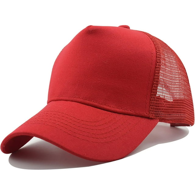 Yazoeia Solid Color Five Piece Light Plate Baseball Cap Mesh Cap Summer Sun Visor Cap Truck Driver Cap CJB12-74040