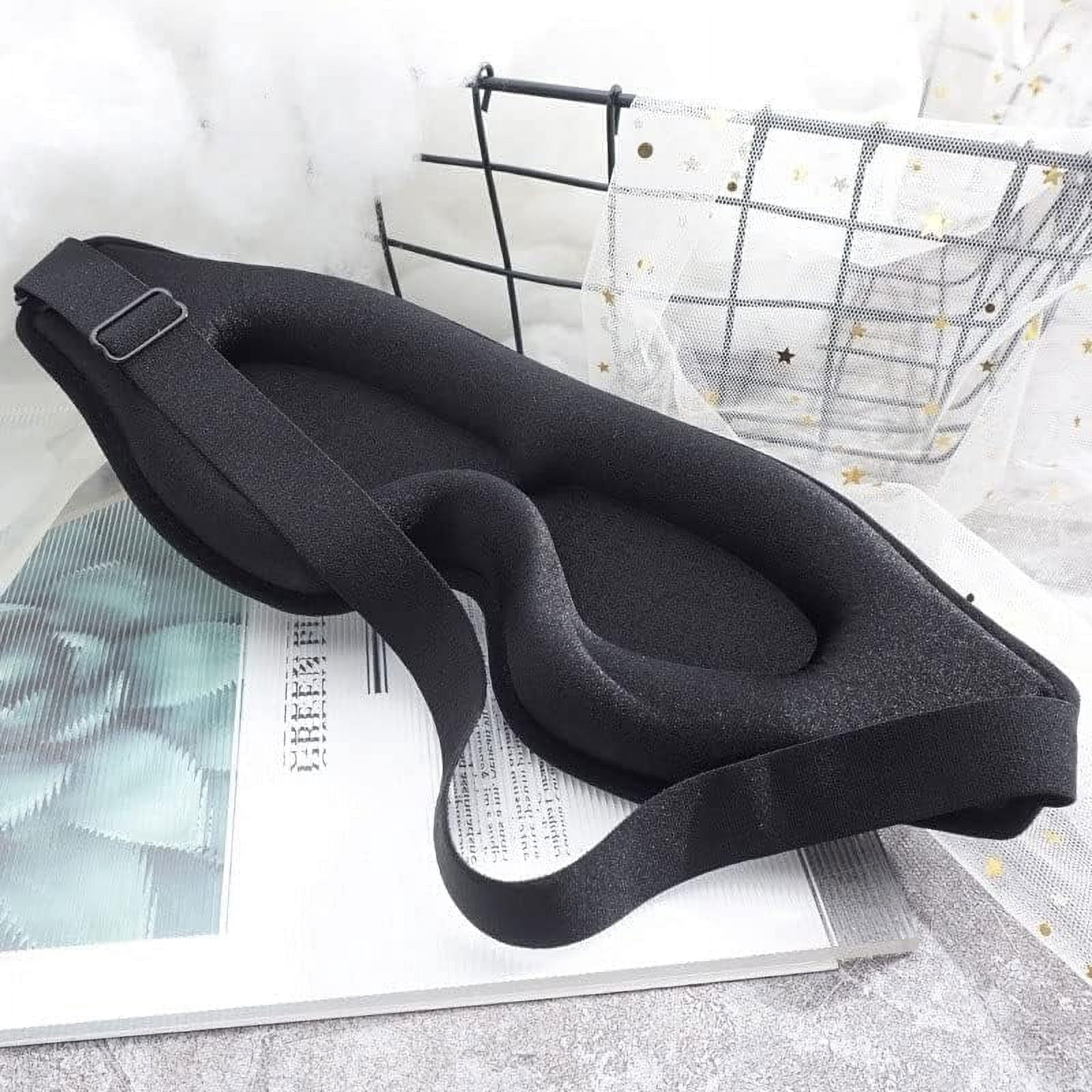 2 Pcs 3D Sleep Masks - Contoured Cup Eye Masks for Side Sleepers, Light Blocking for Men and Women - Perfect for Travel, Office Nap, Fits Most People