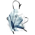 thumbnail image 1 of Flower Apron A Close Look to a Flower Arrangement with X-ray Effect Nature Image Artwork Print, Unisex Kitchen Bib Apron with Adjustable Neck for Cooking Baking Gardening, Teal White, by Ambesonne, 1 of 3