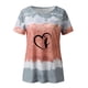 thumbnail image 4 of Mujeres Casual Cuello Redondo Manga Corta Estampado Jersey Blusa Camiseta Tops Sueltos OAVQHLG3B Store  lin121212, 4 of 4