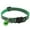 Green, variant on SugarBloom Reflective Dog Collar with Bell and Buckle, Night Safety Adjustable Pet Collar for Small Medium Dogs, Nylon Breakaway Necklace for Walking,Black