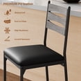 thumbnail image 2 of Roromall Bar Stools Set of 2, Wooden Barstools, Upholstered Bar Chair with Back & Footrest & Thick Cushion, Counter Height Bar Stools for Kitchen Island Apartment, 2 of 7