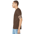 thumbnail image 4 of Bella Canvas Men's Jersey T-Shirt, CVC Short Sleeve Crewneck Heather Brown Tee, S, 4 of 5
