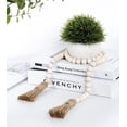 thumbnail image 4 of Minzimin 39 inches Wood Bead Garland Farmhouse Beads with Tassels,Farmhouse Tassel Garland Country Wall Hanging Decor Prayer Beads, 4 of 6