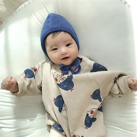 

Gubotare Baby Bodysuit Baby Girl Boy Quilted Sweatshirt Romper Solid Color Long Sleeve Onesie Shirt Cute Fall Winter Clothes Beige 6-12 Months