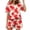 Watermelon Red, variant on JSKUMAR 2 Piece Sets for Women Summer Crew Neck Short Sleeve Tops and Shorts Outfit Casual Adjustable Outdoor Loungewear (Watermelon Red,L)