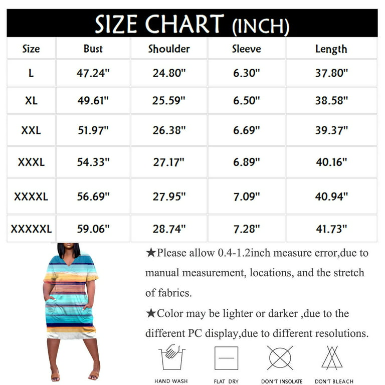 ZXHACSJ Women's Summer Plus Size V-neck Short Sleeve Print Knee 