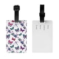thumbnail image 2 of Luggage Tags for Suitcases, Dragonfly Plant Butterfly Leather Bag Luggage Tags ID Label Tags Privacy Protection Travel Bag Labels, 2 of 6
