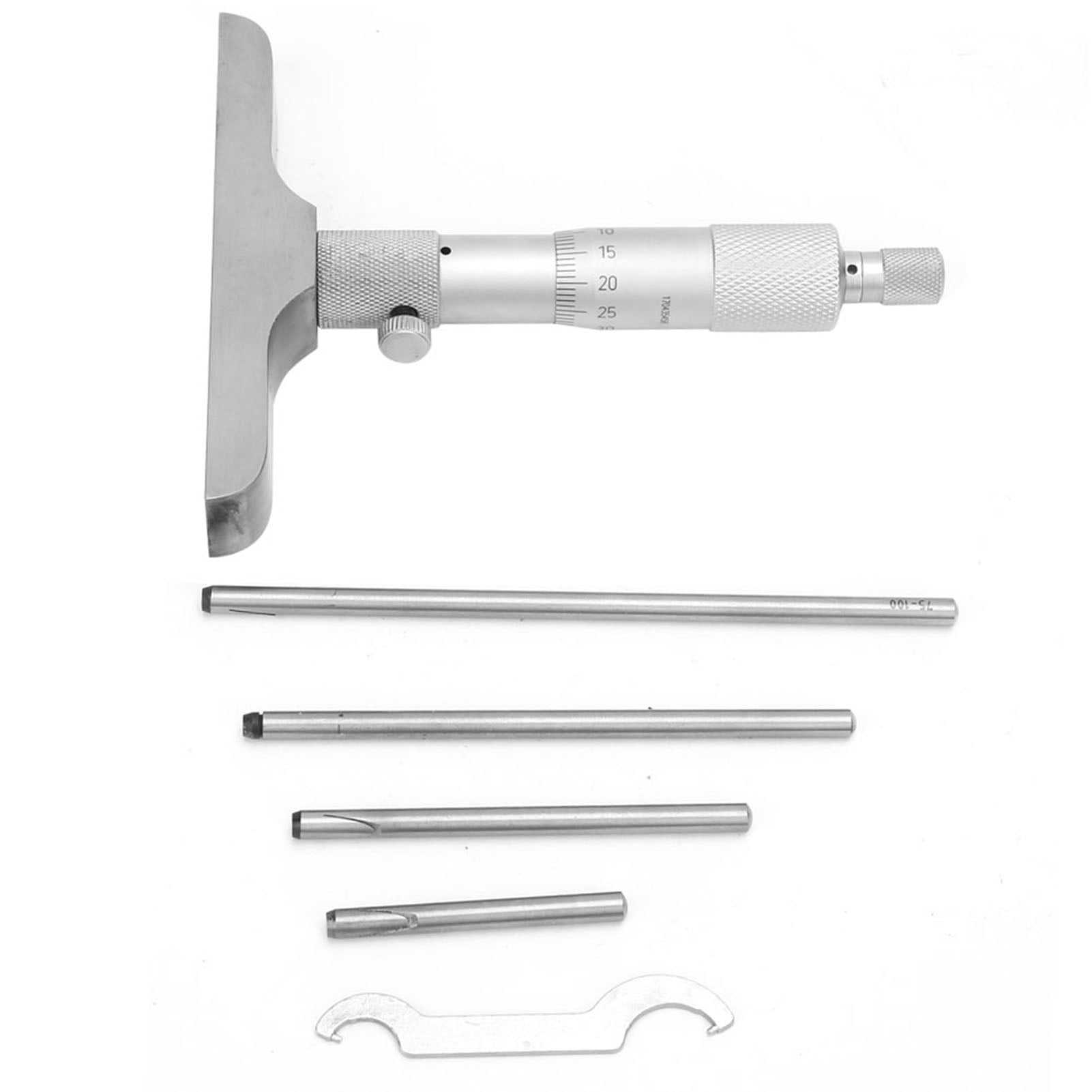 Depth Micrometer Gauge, Vernier Depth Gauge, 5 Connecting Rods For