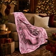 thumbnail image 3 of Pink Western Cowgirl Boots Saddle Equestrian, Rustic Farmhouse Horse Scene, Warm Flannel Blanket for Ranch House and Living Room, Horse Lovers Housewarming Gift, Rustic Home Decor, 3 of 9