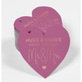 thumbnail image 2 of Inkdotpot Real Rose Gold Foil Hugs & Kisses From The Wedding Tag Favor Hang Paper Tag 50 Pieces, 2 of 6