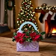 thumbnail image 6 of Purple Butterfly Shaped Gift Box with Handle, 12x8.5x4.5 Inch Cardboard Storage Box for Bouquet, Flowers, Jewelry, Birthday, Wedding Favor, Decorative Present Box, 1-Piece, 6 of 6