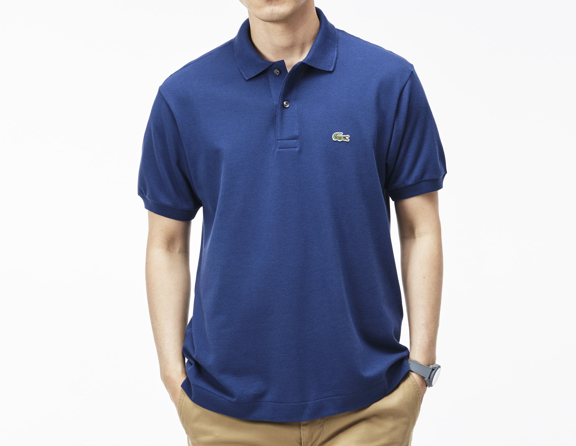 Lacoste Men's Original Cotton Polo Shirt Philippines Blue Medium -