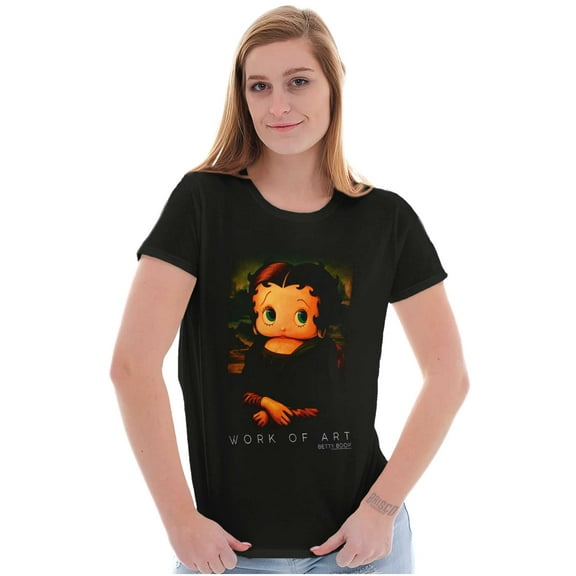 Betty Boop Modern Art Mona Lisa Women's T Shirt Ladies Tee Brisco Brands S