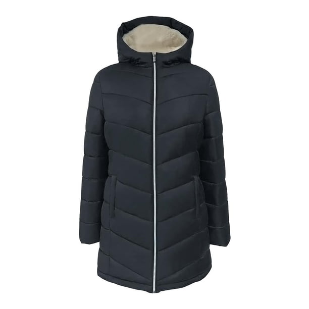 Chamarra George Para Mujer Estilo Acolchado Talla EG Color Negro
