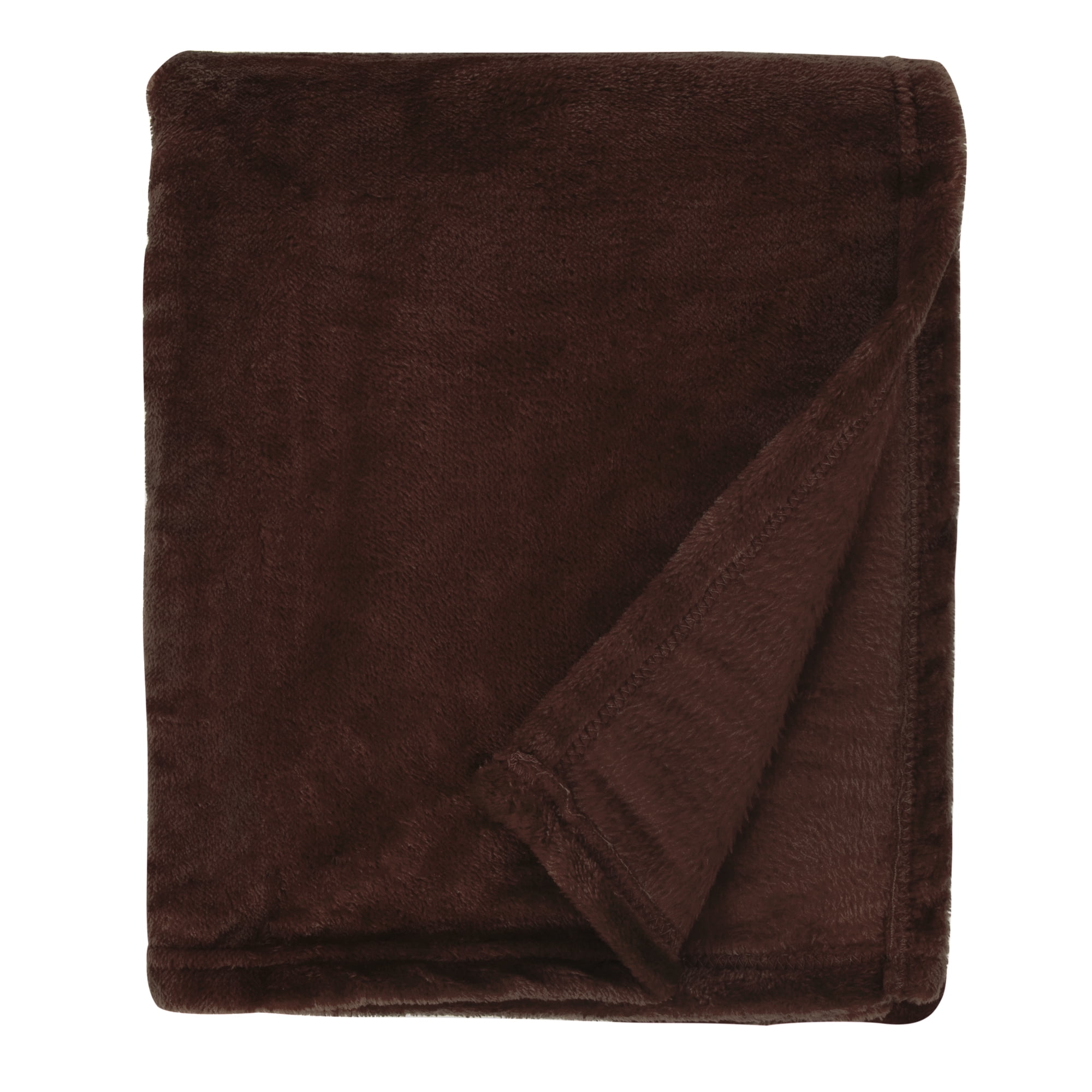 24 Pack of Bulk Wholesale Soft Cozy Plush 60”L x 50”W Lightweight Reversible Microfiber Sherpa Throw Blankets for Adults, Kids, Pets, Beds, Couches and Loveseats in Chocolate Brown