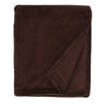 thumbnail image 5 of 24 Pack of Bulk Wholesale Soft Cozy Plush 60”L x 50”W Lightweight Reversible Microfiber Sherpa Throw Blankets for Adults, Kids, Pets, Beds, Couches and Loveseats in Chocolate Brown, 5 of 10