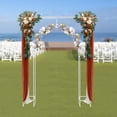 thumbnail image 2 of 7.87Ft H Metal Garden Arch Backdrop Stand, Outdoor Wedding Arches Frame Archway Decorations for Party Decoration, 2 of 10