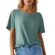 thumbnail image 1 of Camiseta de verano holgada para mujer: mezcla de nailon, cuello redondo, fácil de combinar con pantalones cortos o leggings., 1 of 4