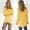 Yellow, variant on Women's Fluffy Fuzzy Jumper Sweater Solid Color Long Sleeve Round Neck Tops Casual Loose Fit Sweater