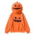 thumbnail image 7 of Halloween sweatshirt kids, long sleeve Halloween hoodie for children, Long Sleeve Pullover Hooded Top with Front Pocket fall sweatshirt kids, 7 of 7