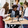 thumbnail image 6 of 1 Set Portable Foldable Music Stand Music Sheet Stand Guitar Violin Book Racks Tablet Holder Music Stand Racks with Bag for Reading Music Sheet, 6 of 6