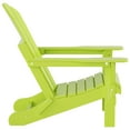 thumbnail image 5 of Polytrends  Laguna All Weather Poly Outdoor Patio Adirondack Chair Set - with Ottoman and Side Table (3-Piece) Lime, 5 of 5