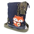 thumbnail image 1 of Sac à Main en Toile Patchée Bandoulière - Renard (Bleu Denim), 1 of 4