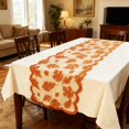 thumbnail image 3 of Festival Table Flag Runner - Knitted Golden Maple Lace Rectangular Tablecloth for Seasonal Decor - Elegant Thanksgiving Table Cover with Warm Fall Maple Design - Premium Lace Border Table Topper, 3 of 7