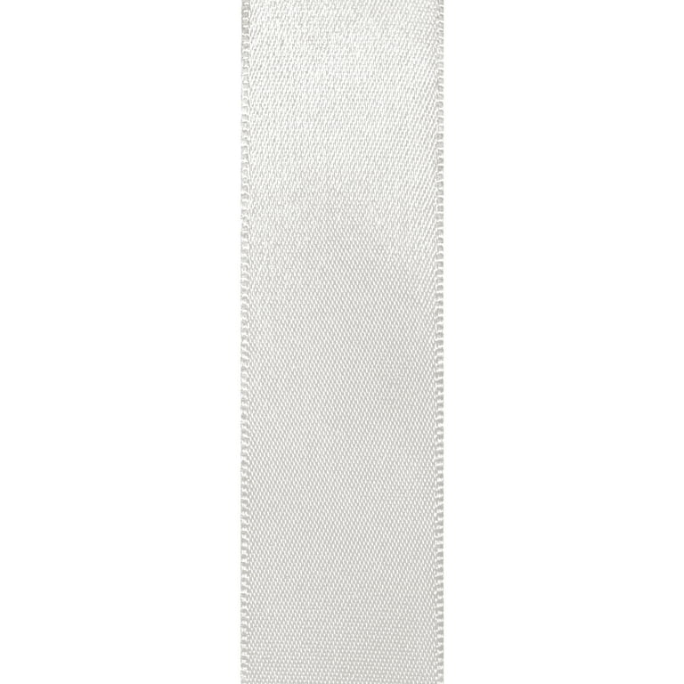 White Flora Satin Ribbon, 1-7/16x100 yards