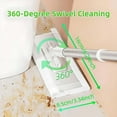 thumbnail image 6 of Cloth Changing Mini Mop, Zero Touch Mini Mop, Disposable Dust Mop with 4/8 Reusable Cloths, 360° Adjustment/Wet & Dry 39in Handle Retractable Gap Dust Cleaner with Locking Head (B+4*Cloth), 6 of 7