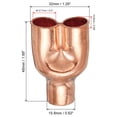 thumbnail image 2 of T Y Tipo Cobre Conexión Soldadura Junta Dividir Unión Intersección 12,7mm o 1 /2 Pulgadas ID para Agua Tubería Plomería, HVAC, Refrigeración Sistema, Paquete de 5, 2 of 4