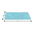 thumbnail image 2 of Knightsbridge Chenille Shaggy 220 GSF Non Skid Back Bath Rug 20 x 30 - Aqua, 2 of 2
