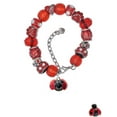 thumbnail image 2 of Delight Jewelry Resin Red & Black Ladybug Sweetie Red Paw Print Bead Bracelet, 7"+2", 2 of 4