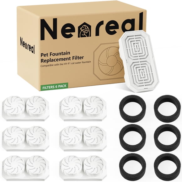 Filtros y esponjas de prefiltro de repuesto para fuente de agua Cat Neareal de 3,2 litros