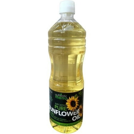 (2 Pack) Authentic Menu Imported Pure Sunflower Oil, 33.8 fl (Best Sunflower Oil Brand)