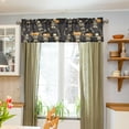 thumbnail image 3 of Yayeee Kitchen Valance Rod Pocket 54" x 18" Living Room Window Curtain, Halloween Dancing, 3 of 6