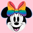 thumbnail image 2 of Girl's Minnie Mouse Rainbow Bow Portrait  Graphic T-Shirt, 2 of 4