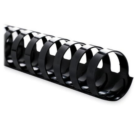 - Plastic Binding Spines, 100 per Box, Black Width: 3/8