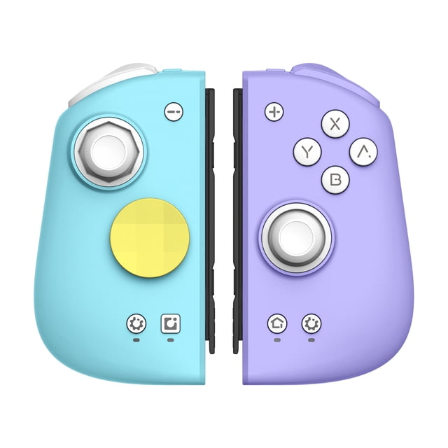 TFixol Next-Gen DualStar Switch Controller for NS OLED - HD Vibration, Bluetooth, Motion Sensing, Wired/Wireless, Cyan & Purple