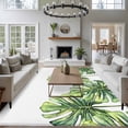 thumbnail image 4 of Monstera Area&nbsp;Rug 5x8ft Green Tropical Leaf Non-Slip&nbsp;Washable Square&nbsp;Rugs Soft Felt Indoor Floor Mat for Bedroom Kitchen Living Room Bathroom, 4 of 9